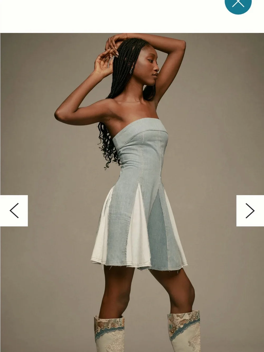 NWT Anthropologie Light Blue Denim mini dress